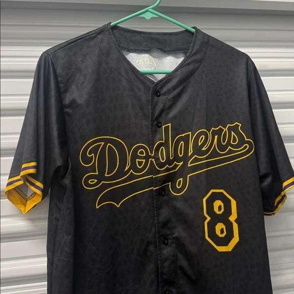 Black and Gold Dodgers Men's Shirt - Picture 3 of 8
